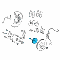 OEM 2019 Toyota C-HR Front Hub & Bearing Diagram - 43550-10010