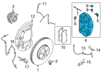 OEM BMW X6 CALIPER HOUSING LEFT Diagram - 34-10-8-074-303