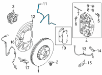 OEM BMW X5 BRAKE PAD WEAR SENSOR Diagram - 34-35-8-074-297