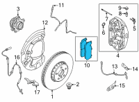 OEM BMW M5 REPAIR KIT, BRAKE PADS ASBES Diagram - 34-10-8-746-107