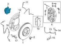 OEM BMW X5 WHEEL HUB WITH BEARING, FRON Diagram - 31-20-8-098-967