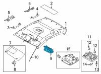 OEM 2022 Hyundai Elantra Lamp Assembly-Vanity, RH Diagram - 92892-3S000-TVN