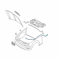 OEM 2007 Ford Mustang Release Cable Diagram - 6R3Z-16916-A