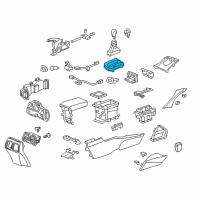 OEM Acura Escutcheon Set, Select Lever (Gun Metallic) Diagram - 54721-TL0-G81ZA