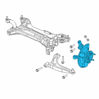 OEM 2008 Jeep Compass Front Knuckle And Hub Diagram - 68088536AD