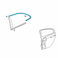 OEM 2013 Acura TSX Molding Assembly, Right Rear Door Sash Diagram - 72921-TL0-003