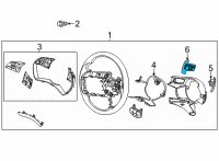 OEM 2022 Hyundai Sonata Paddle Shift Switch Assembly, Left Diagram - 96770-L1000-SSW
