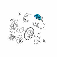 OEM BMW 535i Brake Caliper Left Diagram - 34-21-6-758-057