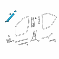 OEM 2018 Toyota Avalon Windshield Pillar Trim Diagram - 62210-07020-A0