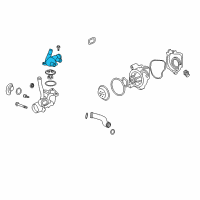 OEM 2005 Saturn Ion Cover, Engine Coolant Thermostat Housing Diagram - 12583142