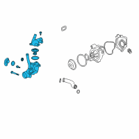 OEM Chevrolet Cobalt Housing Asm, Engine Coolant Thermostat Diagram - 12583152
