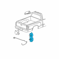 OEM 2011 Ram Dakota Lamp-Tail Stop Backup Diagram - 55077604AD