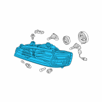 OEM 2006 Acura MDX Left Headlight Diagram - 33151-S3V-A12