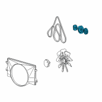 OEM 1994 Ford F-350 Serpentine Tensioner Diagram - F4TZ-6B209-AA