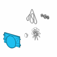 OEM 1994 Ford E-150 Econoline Cooling Fan Shroud Diagram - F5UZ8146ACA