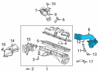 OEM 2022 Cadillac CT4 Outlet Duct Diagram - 84829907