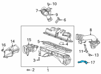 OEM 2022 Cadillac CT4 PCV Tube Diagram - 12668054