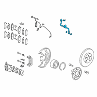 OEM Honda Ridgeline Hose Set, Left Front Brake Diagram - 01465-TZ5-A01