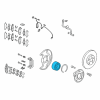 OEM 2021 Honda Pilot Bearing Assembly, Front Hub Diagram - 44300-TG7-A01