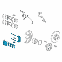 OEM 2022 Honda Passport Front Caliper Sub-Assembly Diagram - 45018-TGS-A01