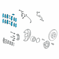 OEM 2019 Honda Passport Set, Front Pad Diagram - 45022-TGS-A00