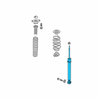 OEM 2018 Honda Civic Shock Absorber Unit, Rear Diagram - 52611-TBC-A13