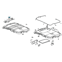 OEM 1997 Oldsmobile Silhouette Lamp Asm-Dome (Incandescent) *Light Opel Gray Diagram - 10267505