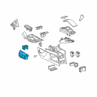 OEM Lexus RX350 Console Cup Holder Box Sub-Assembly Diagram - 58803-48051-E0