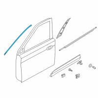 OEM 2015 Hyundai Santa Fe Moulding Assembly-Front Door Frame, LH Diagram - 82850-2W000