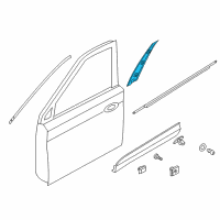 OEM 2013 Hyundai Santa Fe Sport Garnish Assembly-Door Frame RH Diagram - 82260-2W000