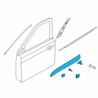 OEM Hyundai Santa Fe Sport Garnish Assembly-Front Door Side RH Diagram - 87722-4Z000