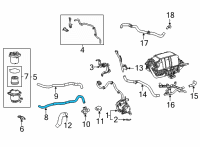 OEM 2020 Toyota Mirai Inlet Hose Diagram - 16B11-77020
