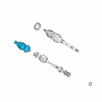 OEM 1997 Toyota Camry Front Cv Joint Boot, Left Diagram - 04438-06011