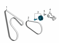 OEM 2021 GMC Sierra 1500 Idler Pulley Diagram - 12700122