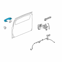 OEM Hummer H3T Handle Asm-Front Side Door Outside *Dark Smoke Gry Diagram - 25957909