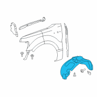 OEM 2012 Ford F-150 Fender Liner Diagram - 9L3Z-16102-A