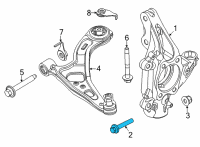 OEM 2021 Ford Mustang Torque Strut Mount Bolt Diagram - -W500545-S439