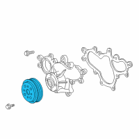 OEM 2011 Lexus LS600h PULLEY, Water Pump Diagram - 16173-38060