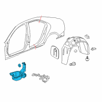 OEM Cadillac Filler Pocket Diagram - 23292862