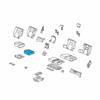 OEM Honda Ridgeline Pad Assy., R. RR. Seat Cushion Diagram - 82135-SJC-A01