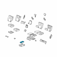 OEM Honda Ridgeline Holder, Rear Seat Armrest Cup (Dark Gray) Diagram - 82187-SJC-A01ZB