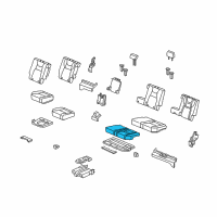 OEM Honda Ridgeline Pad Assy., L. RR. Seat Cushion Diagram - 82535-SJC-A01