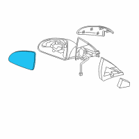 OEM 2006 Pontiac G6 Mirror Glass Diagram - 22698305