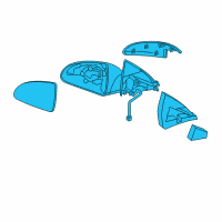 OEM Pontiac G6 Mirror Assembly Diagram - 20833069