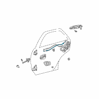 OEM 2000 Lexus RX300 Cable Assy, Rear Door Lock Remote Control Diagram - 69730-48010