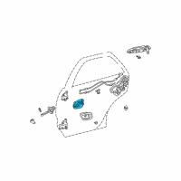 OEM Lexus RX300 Door Inside Handle Sub-Assembly, Right Diagram - 69205-48010-A0