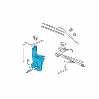OEM 2005 Chevrolet Silverado 1500 Washer Reservoir Diagram - 12487669