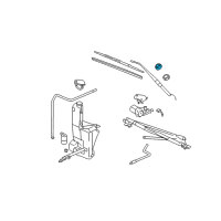 OEM 2002 Chevrolet Tahoe Wiper Arm Assembly Cap Diagram - 22699534