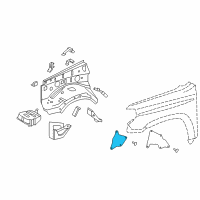 OEM Lexus GX470 Seal, Fender Apron Diagram - 53736-60130