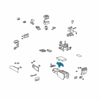 OEM Lexus LS600h Hinge Sub-Assy, Console Compartment Door Diagram - 58907-50040